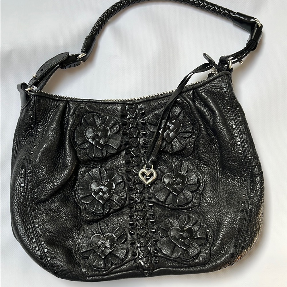 Brighton Black Leather Handbag